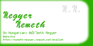 megyer nemeth business card